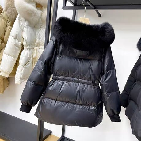 fox fur down jacket