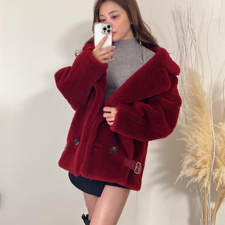 【ウール100%】short coat
