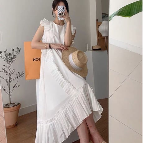 frill asymmetrical onepiece