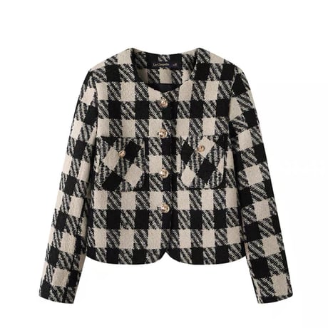 千鳥格子 tweed jacket