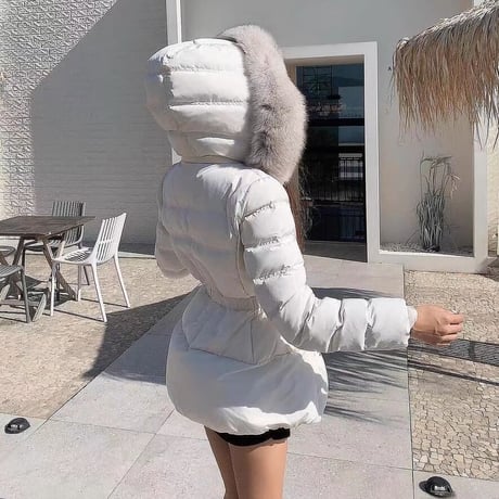 fox fur down jacket
