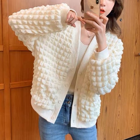 popcorn cardigan