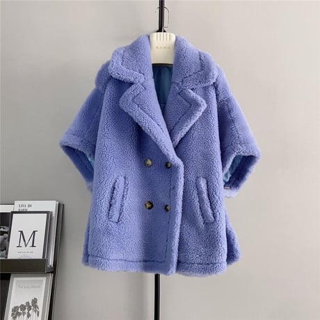 【ウール100%】poncho coat