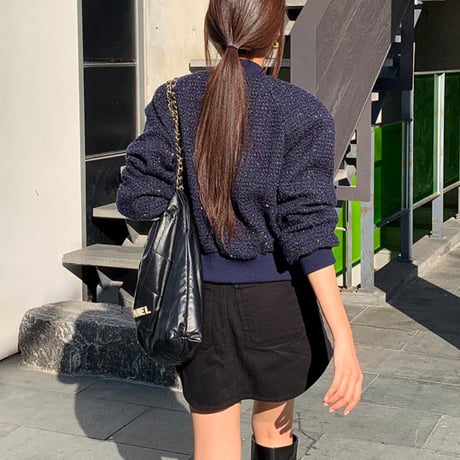 tweed blouson