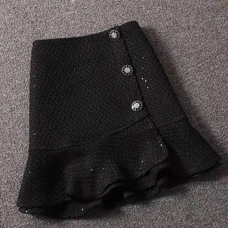 【即納あり】tweed marmaid mini skirt
