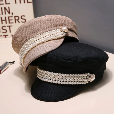 pearl chain casquette