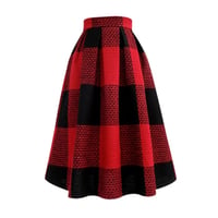 tweed check  skirt