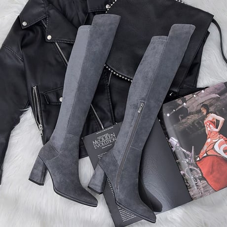 美脚 suède long boots
