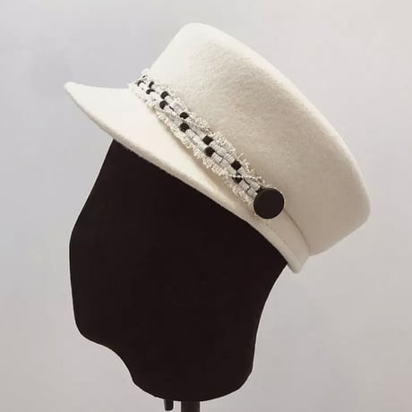 【即納あり】tweed line casquette
