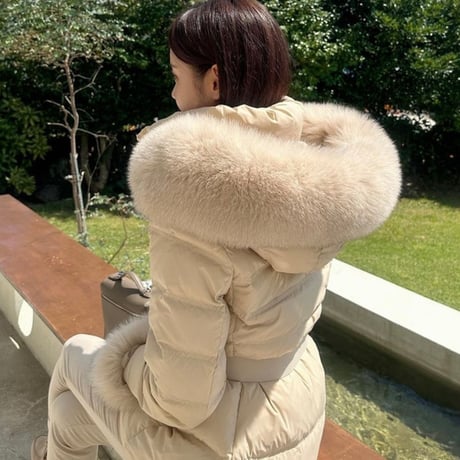 fox fur down jacket