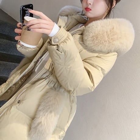 【即納あり】fox fur down   coat