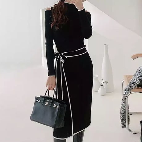 waist ribbon tight onepiece