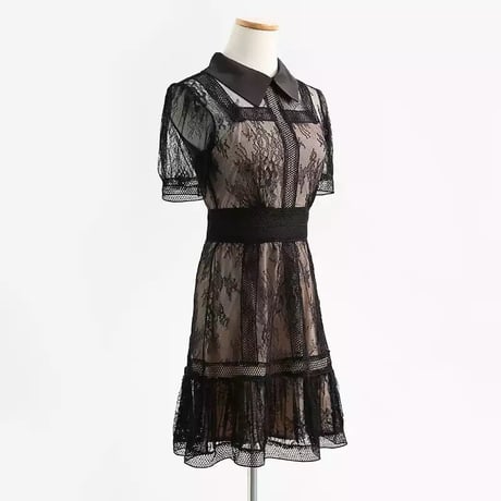 see-through lace mini onepiece