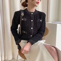 pearl button knit cardigan