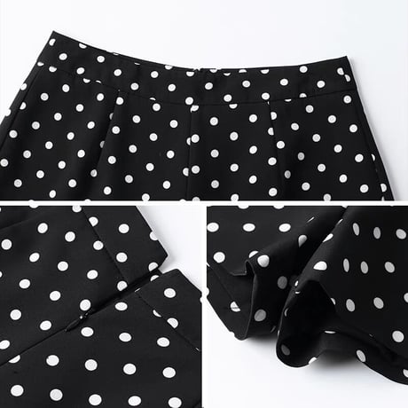 High waist dot pants