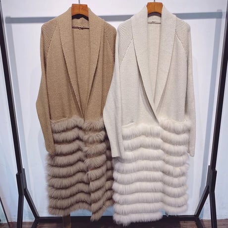 fox fur cardigan