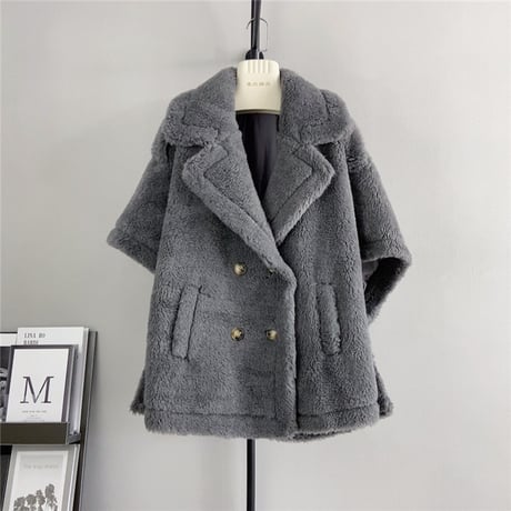 【ウール100%】poncho coat