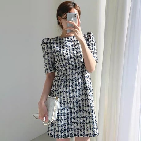 【即納あり】tweed mini onepiece