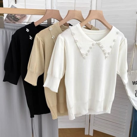 collar bijou summer knit
