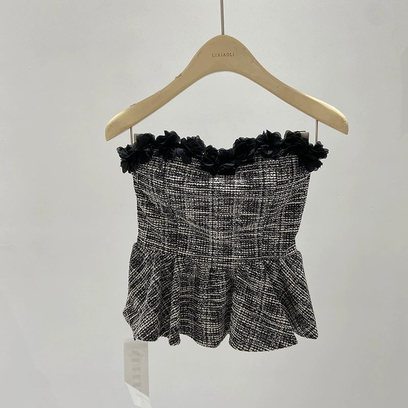 flower tweed peplum tops | BrillantSelect Store flower tweed peplum tops | BrillantSelect Store