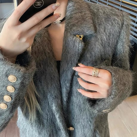 gold button jacket