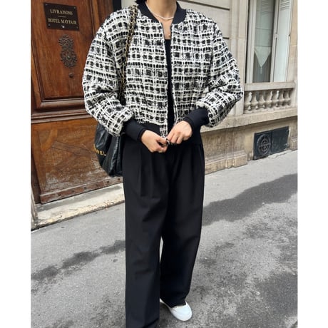 tweed blouson
