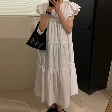 scallop sleeve onepiece