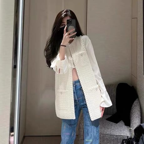 knit long vest