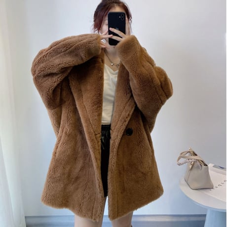 【ウール100%】フード付き short coat