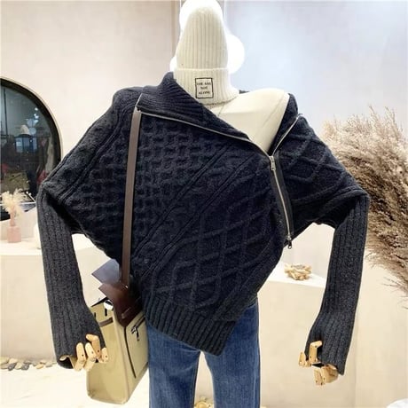 【高品質】zipper knit
