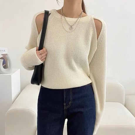 shoulder slit knit