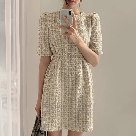 【即納あり】tweed mini onepiece