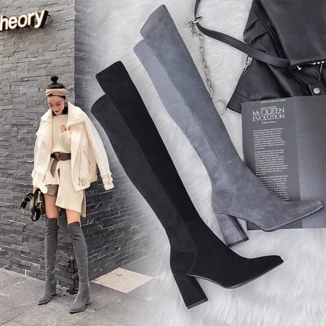 美脚 suède long boots