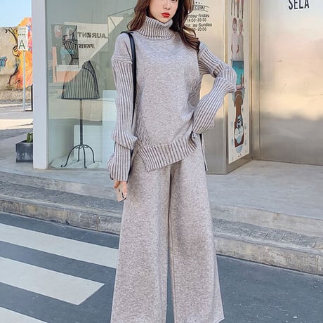 turtleneck  knit setup