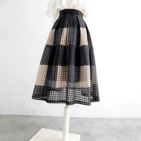 organdy check skirt
