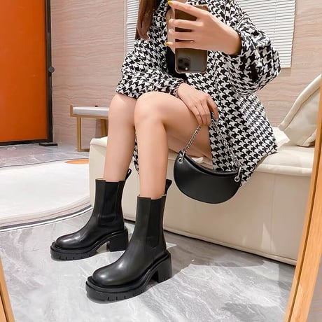 【本革】side goa short boots