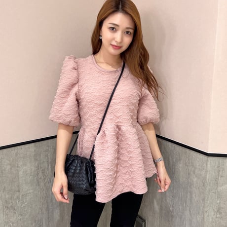 Puff sleeve peplum tops