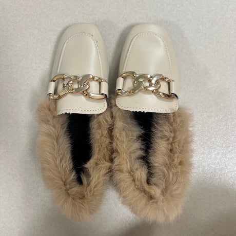 【即納】24.5cm fur loafer