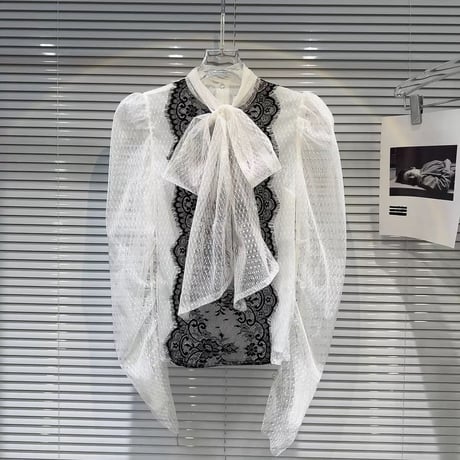 see-through lace blouse