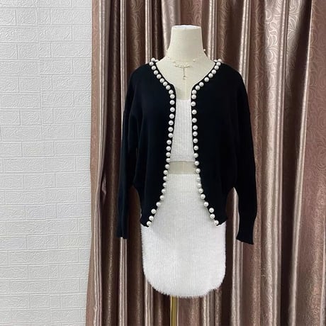 【即納あり】pearl cardigan