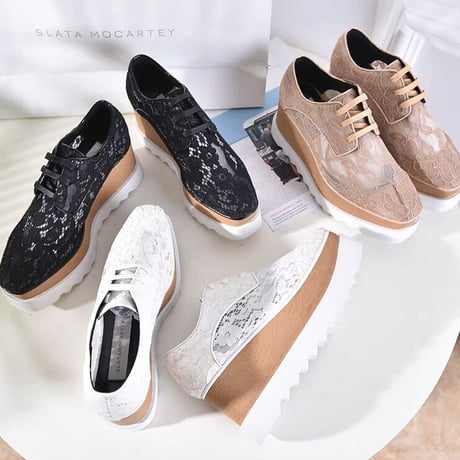platform lace shoes