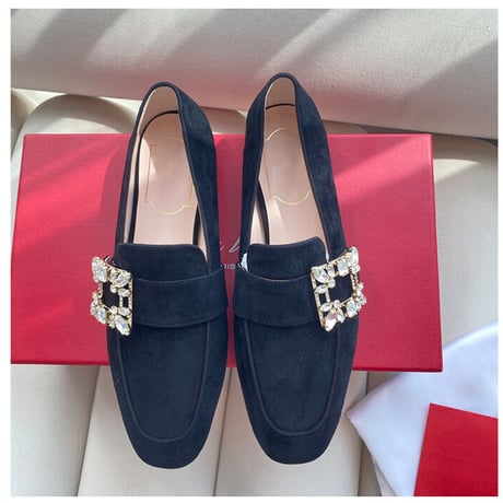 suède bijou flat shoes