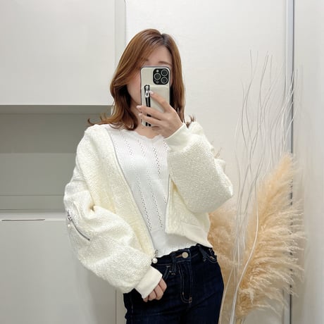 tweed blouson