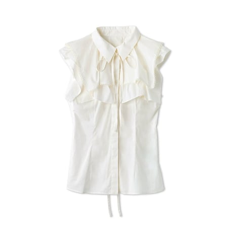 big collar sleeveless blouse