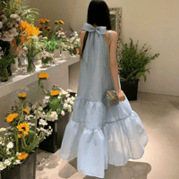 back ribbon tiered onepiece
