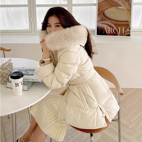 fox fur down jacket