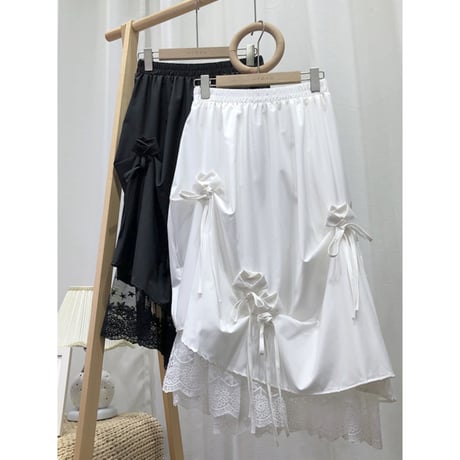 lace asymmetry skirt