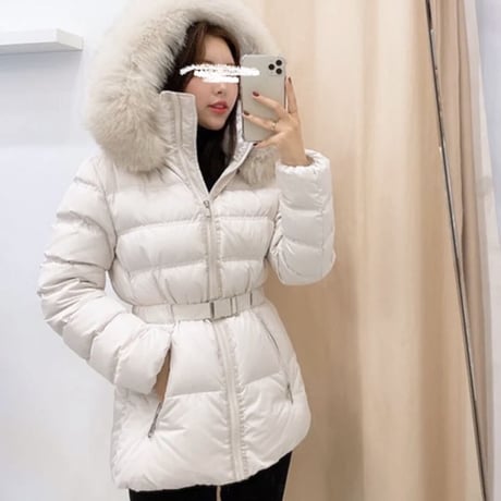 fox fur down jacket