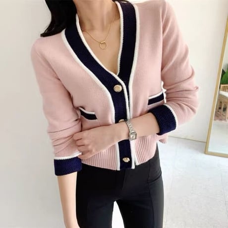 gold button cardigan