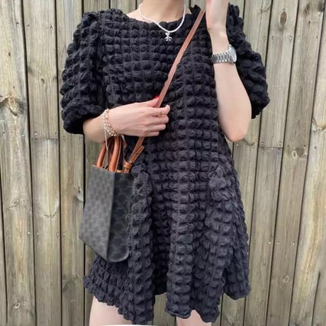 puff sleeve mini onepiece